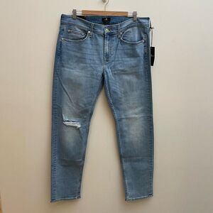 NWT Seven 7 For All Mankind Jeans Mens Size 36 Slimmy Straight Light Denim